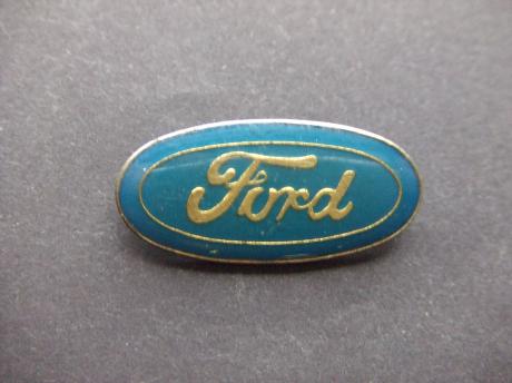 Ford Logo twee ringen goudkleurige letters